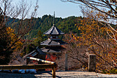 Kinpusenji Temple, in autumn, Yoshino Yama, holy temple mountain, near Nara, Honshu, Japan, Asia