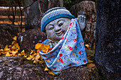 Japanese Jizo statue on Miyajima Island, Hiroshima Prefecture, Honshu, Japan, Asia