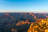 Grand Canyon bei Sonnenuntergang,Yaki Point,Grand-Canyon-Nationalpark,UNESCO-Weltnaturerbe,Arizona,Vereinigte Staaten von Amerika,Nordamerika