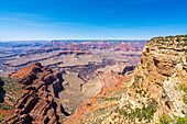 Grand Canyon,von der Hermit Road in der Nähe von Mohave Point,Grand-Canyon-Nationalpark,UNESCO-Weltnaturerbe,Arizona,Vereinigte Staaten von Amerika,Nordamerika