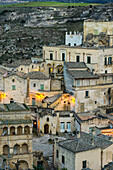 Matera ancient city traditional stone houses in detail, Matera, Basilicata, Italy, Europe