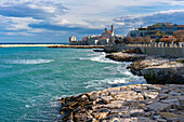 Historic center view with Saint Mary of the Assumption Cathedral, Giovinazzo, Apulia, Italy, Europe