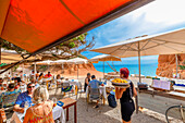 Es Bol Nou Beach and Restaurant, Ibiza, Balearic Islands, Spain, Mediterranean, Europe