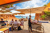 Es Bol Nou Beach and Restaurant, Ibiza, Balearic Islands, Spain, Mediterranean, Europe