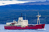 Argentinisches Schiff Almirante Viel auf dem Weg von Ushuaia,Argentinien zur Antarktischen Halbinsel in der Antarktis,Südpolarmeer,Polarregionen