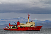 Argentinisches Schiff Puerto Deseado auf dem Weg von Ushuaia,Argentinien,zur Antarktischen Halbinsel in der Antarktis,Südpolarmeer,Polargebiete