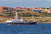 The fishery patrol vessel at Stanley in the Falkland Islands, South Atlantic Ocean, South America