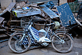 Materials destroyed by water. Effects of the DANA floods of October 29, 2024, in Ausias March street, Alfafar, Comunidad de Valencia, Spain