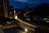 Blue hour in downtown Cali, Colombia