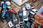 Effects of the DANA floods of October 29, 2024, in Ausias March street, Alfafar, Comunidad de Valencia, Spain