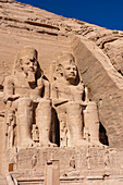 Colossal statues of King Ramses II, Abu Simbel, Egypt.