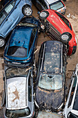 Effects of the DANA floods of October 29, 2024, in Ausias March street, Alfafar, Comunidad de Valencia, Spain