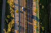 Aerial view of Ronda de la Hispanidad road in Zaragoza