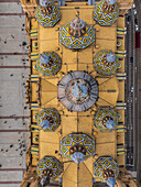 Luftaufnahme des Daches der Kathedrale Nuestra Señora del Pilar,Zaragoza,Spanien