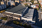 Aerial view of The Zaragoza Auditorium, officially the Princess Leonor Auditorium of Zaragoza , is a concert hall and conference centre located in the city of Zaragoza