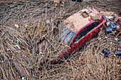 Effects of the DANA floods of October 29, 2024, in Pio XII street, Paiporta, Comunidad de Valencia, Spain