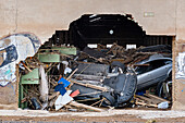 Effects of the DANA floods of October 29, 2024, in 11 Alicante street, Sedavi, Comunidad de Valencia, Spain