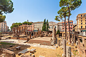 Explore the historical site of Largo di Torre Argentina in Rome, showcasing ancient Roman ruins and temples amidst city architecture. A captivating blend of history and modernity.