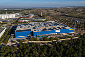 Aerial view of IKEA store in Puerto Venecia shopping center, Zaragoza, Spain