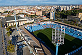 Aerial view of the La Romareda stadium, currently under renovation, Zaragoza, Spain