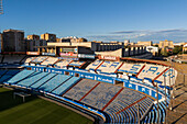 Aerial view of the La Romareda stadium, currently under renovation, Zaragoza, Spain