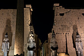 Luxor-Tempel bei Nacht,Luxor,Ägypten.