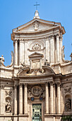 San Marcello al Corso church facade showcasing baroque 17th-century architecture in Rome.