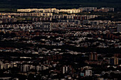 Buildings stretch across the Cauca Valley in the outskits of Cali Colombia