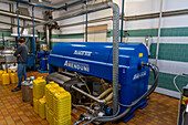 A solid bowl tricanter centrifuge & decanter for separating the olive oil from the pomace in an olive oil mill in Italy.