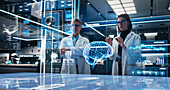 Neuroscientists working with brain hologram
