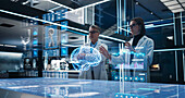Neuroscientists working with brain hologram
