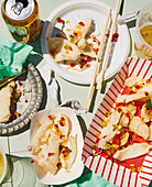 Spicy calamari served with beer