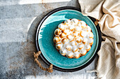 Lemon tart with meringue topping