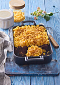 Cornflakes brownies with a hint of caramel