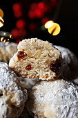 Quark stollen confectionery with marzipan