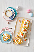 Carrot sponge roll