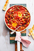 Bean shakshuka with bacon