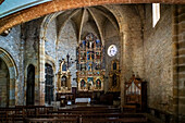 Ziortza-Bolibar, Inside Zenarruza monastery on the Camino del Norte, Spanish pilgrimage route to Santiago de Compostela, a UNESCO World Heritage Site, Basque country Euskadi, Spain