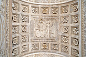 Close up of arc de Triomphe du Carrousel, Paris France.