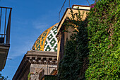 The dome of the Cathedral of Saints Phililp and James in Sorrento, Italy.