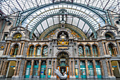 Central Train Station in Antwerp Belgium