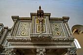 Detail of the 13th Century Gospel Pulpit in the nave of the Ravello Duomo in Ravello, Italy.