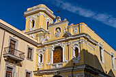 Facade of the Sanctuary of the Madonna del Carmine in Sorrento, Italy.