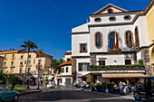 A restaurant on the Piazza Sant'Antonino in the historic center of Sorrento, Italy.