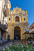 Facade of the Sanctuary of the Madonna del Carmine in Sorrento, Italy.