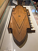 An oval spinet built by Bartolomeo Cristifori in the Accademia Gallery in Florence, Italy. circa 1690 A.D.