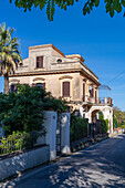 A large home with traditional architecture in Anacapri on the island of Capri, Italy.