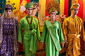 Traditional costumes in the museum Sultan Sulaiman Badrul Alamsyah Kota Tanjungpinang museum bahari bintan village Bintan island Indonesia.