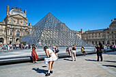 Glass pyramid Louvre Museum, Paris, France