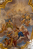 Fresco on the ceiling of Room XI in the Palazzo Medici Riccardi, Florence, Italy. Entitled The Fine Arts Raised to Immortality by Anton Dominico Gabbiani.